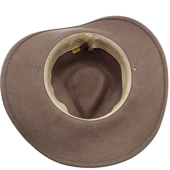 Wool Wide Brim Fedora Hat Mens S Brown Stylish Hippie Bohemian Retro Winter Boho - Picture 6 of 9